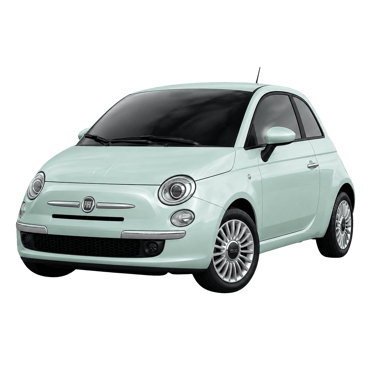 Fiat 500 compact hire car for easy local driving in Newport